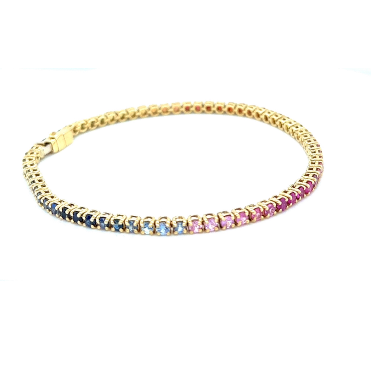 Rainbow Sapphire Tennis Bracelet