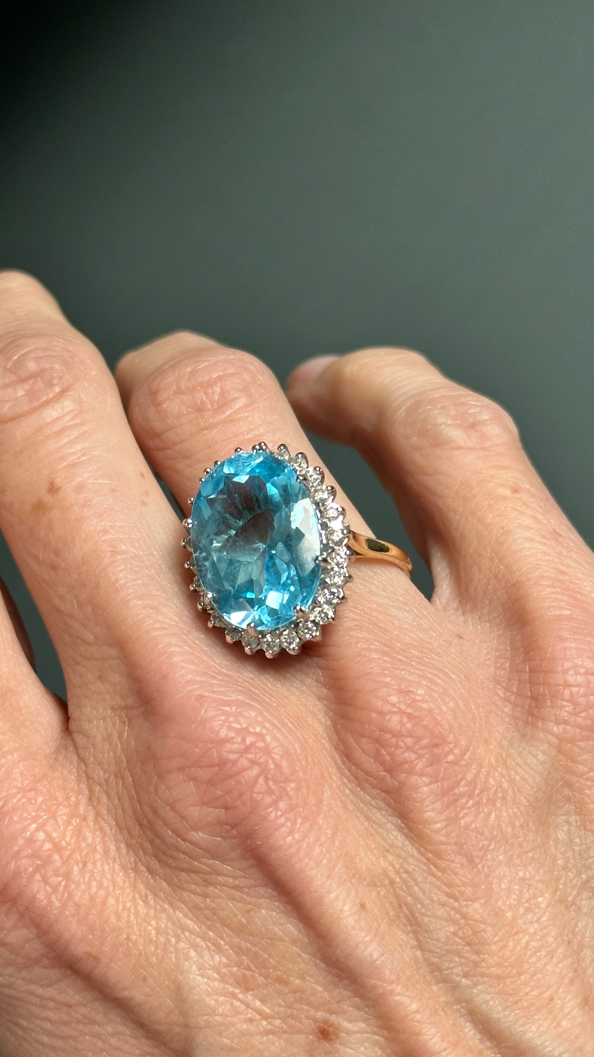 Topaz and Diamond Ring Ancient W